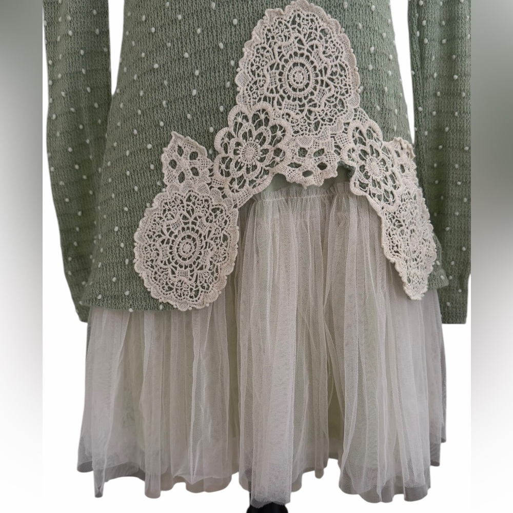 Anthropologie sage green mini dress Size Small - Picture 3 of 10